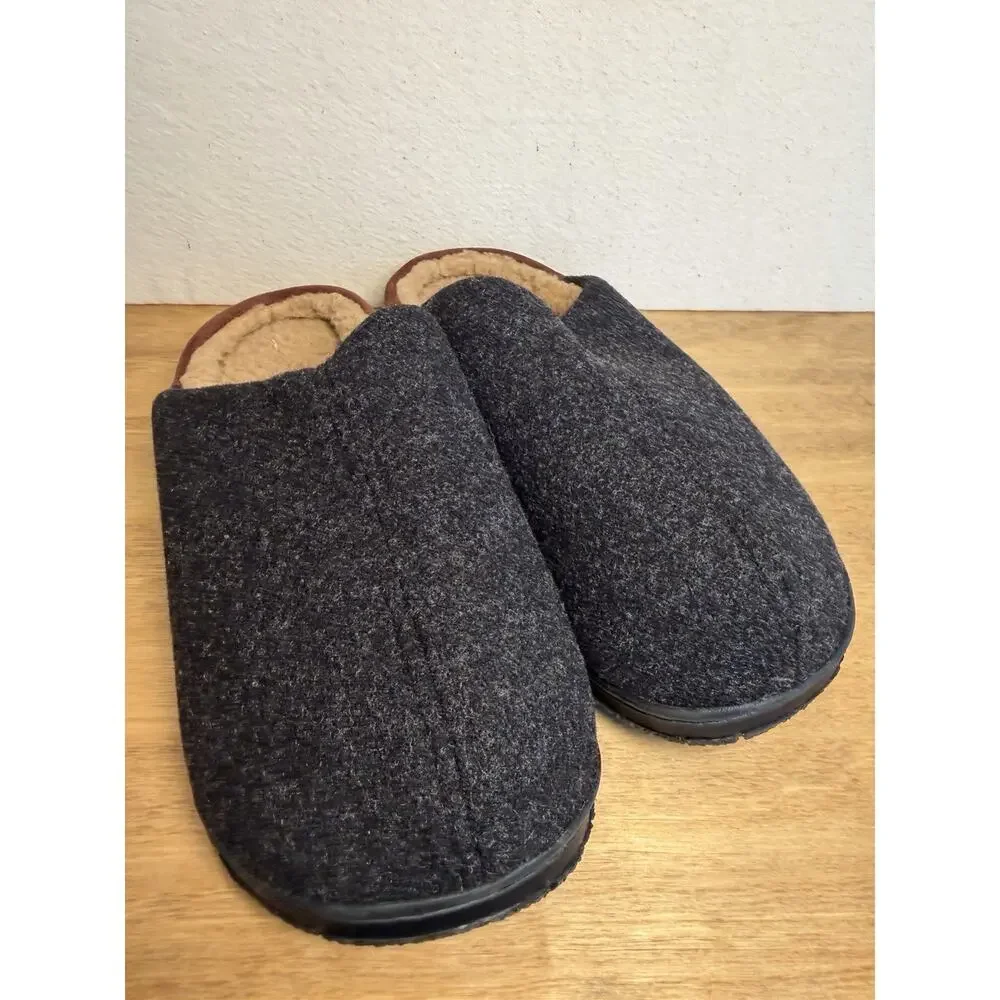 LongBay Men’s Memory Foam House Slippers Indoor Outdoor Black US Size 8 New